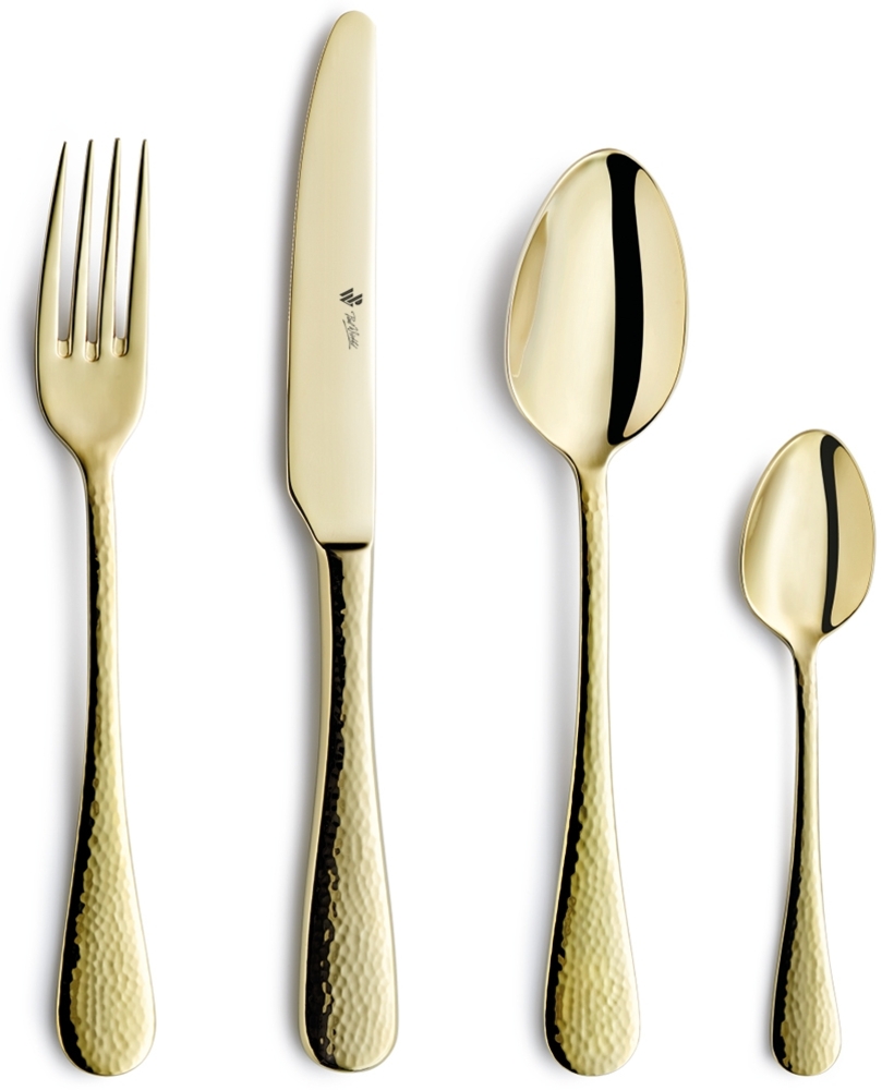 Paul Wirths MONDO Besteckset 24-teilig PVD champagner gehämmert Bild 1