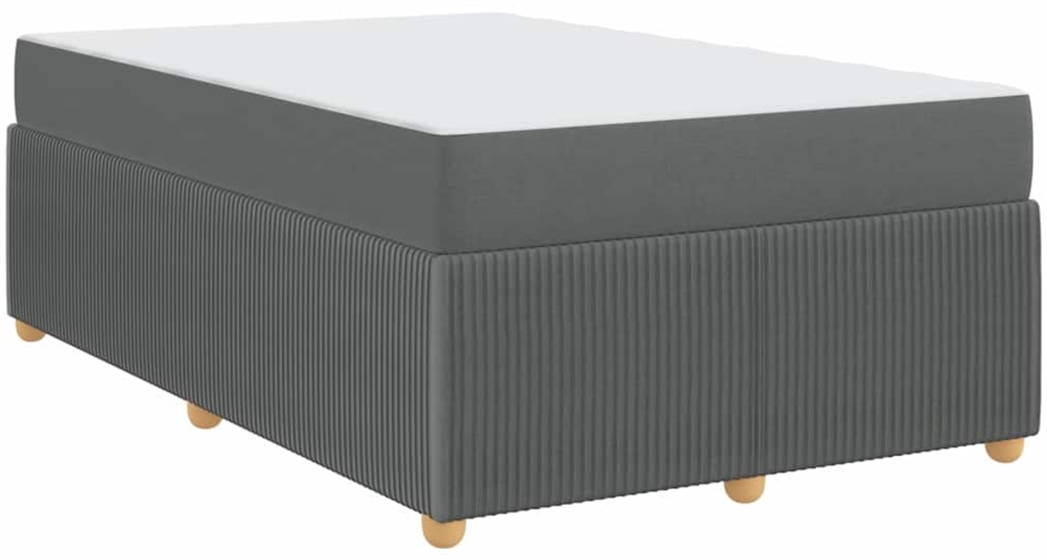 vidaXL Bettrahmen mit Matratze Dunkelgrau 120 x 190 cm Stoff 3398367 Bild 1