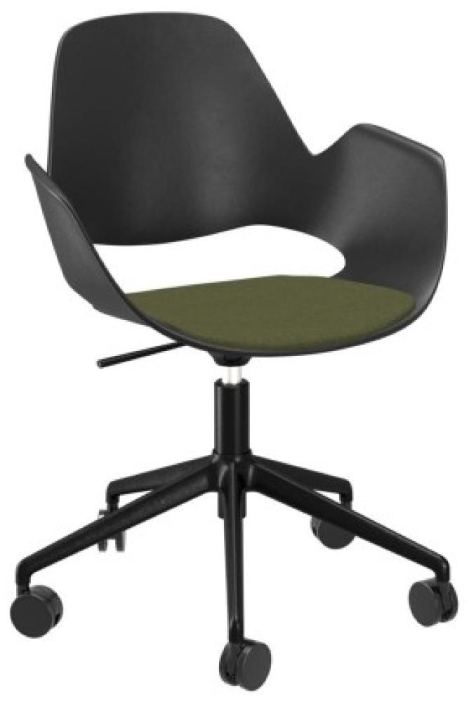 Bürostuhl FALK Aluminium schwarz kiefergrün Bild 1