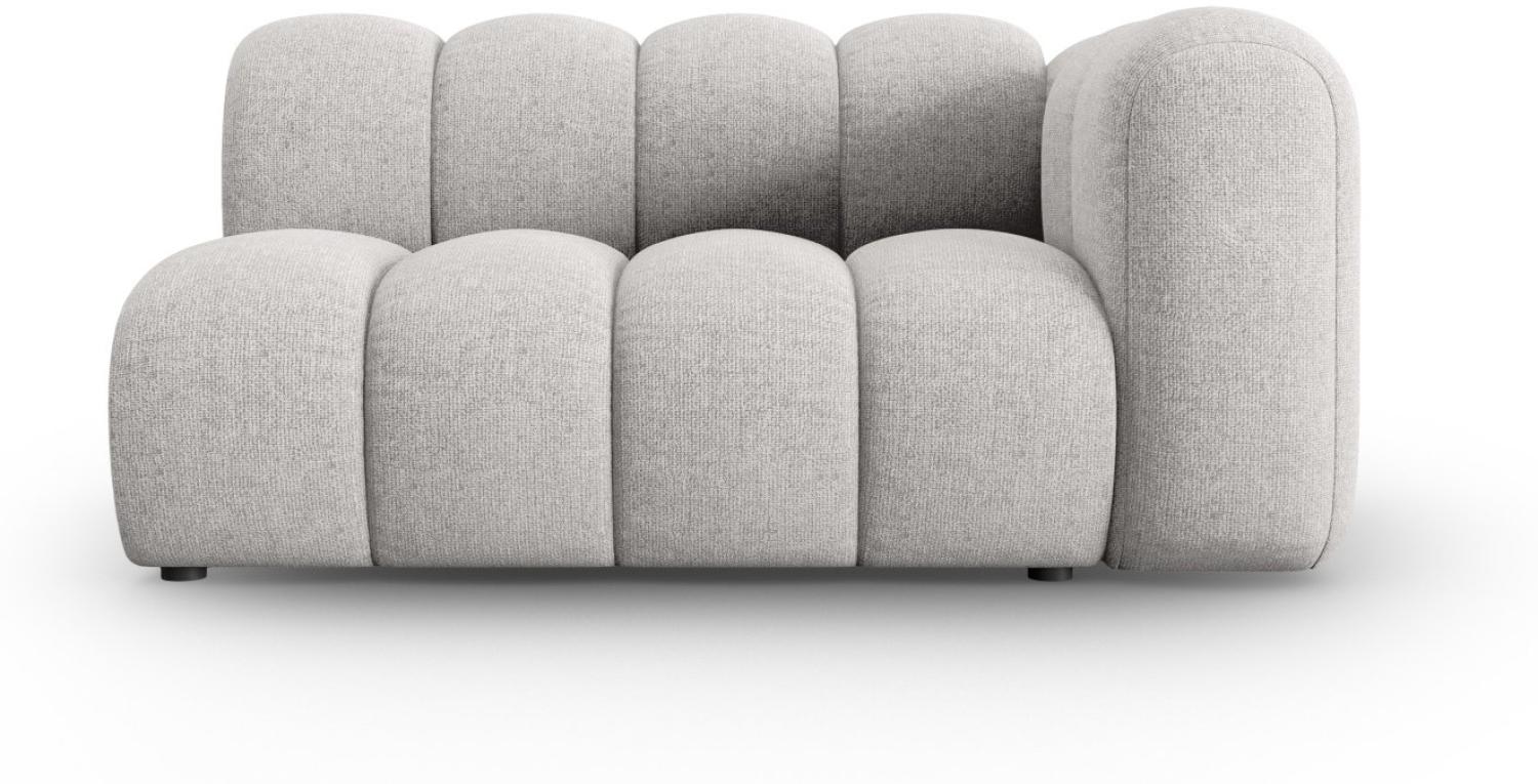 Micadoni Modulares Sofa Lupine 2-Sitzer Rechts Chenille Hellgrau Bild 1