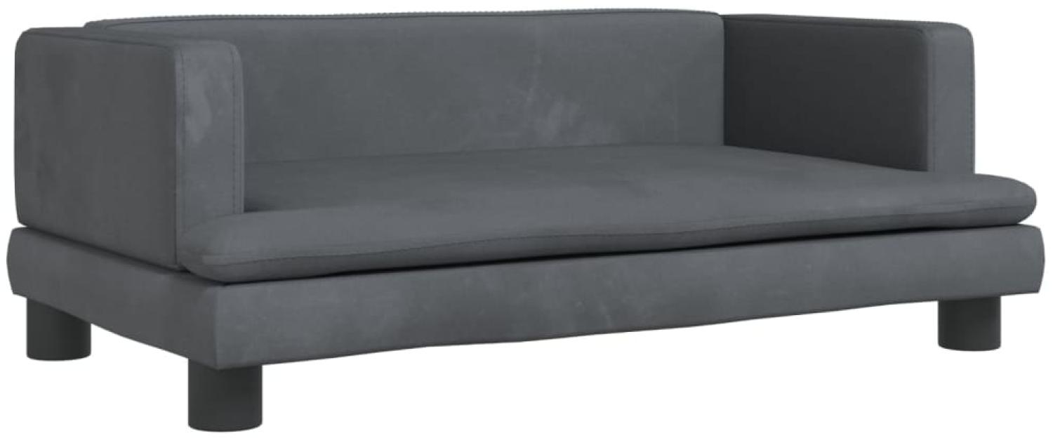 vidaXL Kindersofa Dunkelgrau 80x45x30 cm Samt 3196307 Bild 1