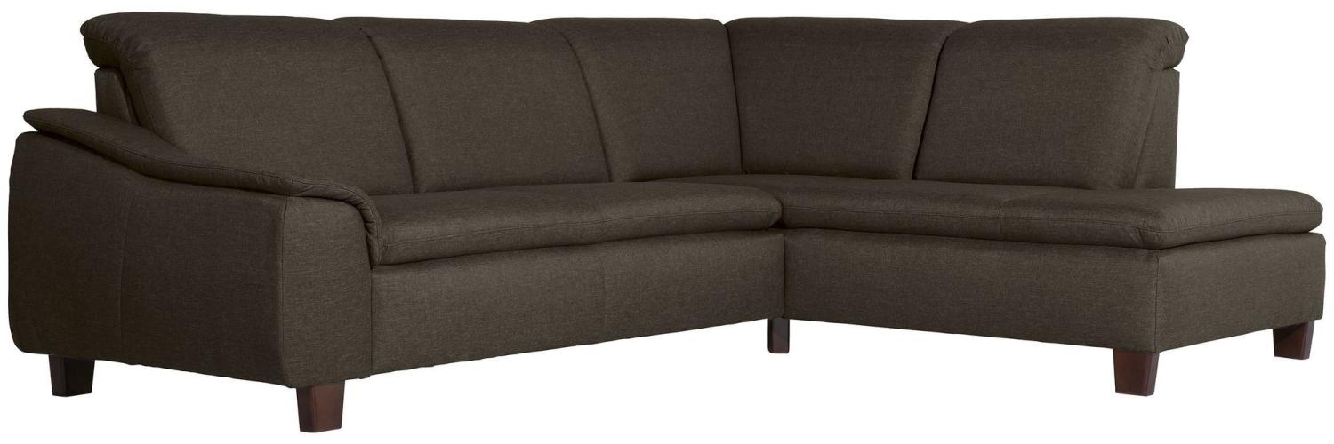 Ecksofa mit Ottomane links Katti Bezug Flachgewebe Buche nussbaum dunkel / braun 22901 Bild 1