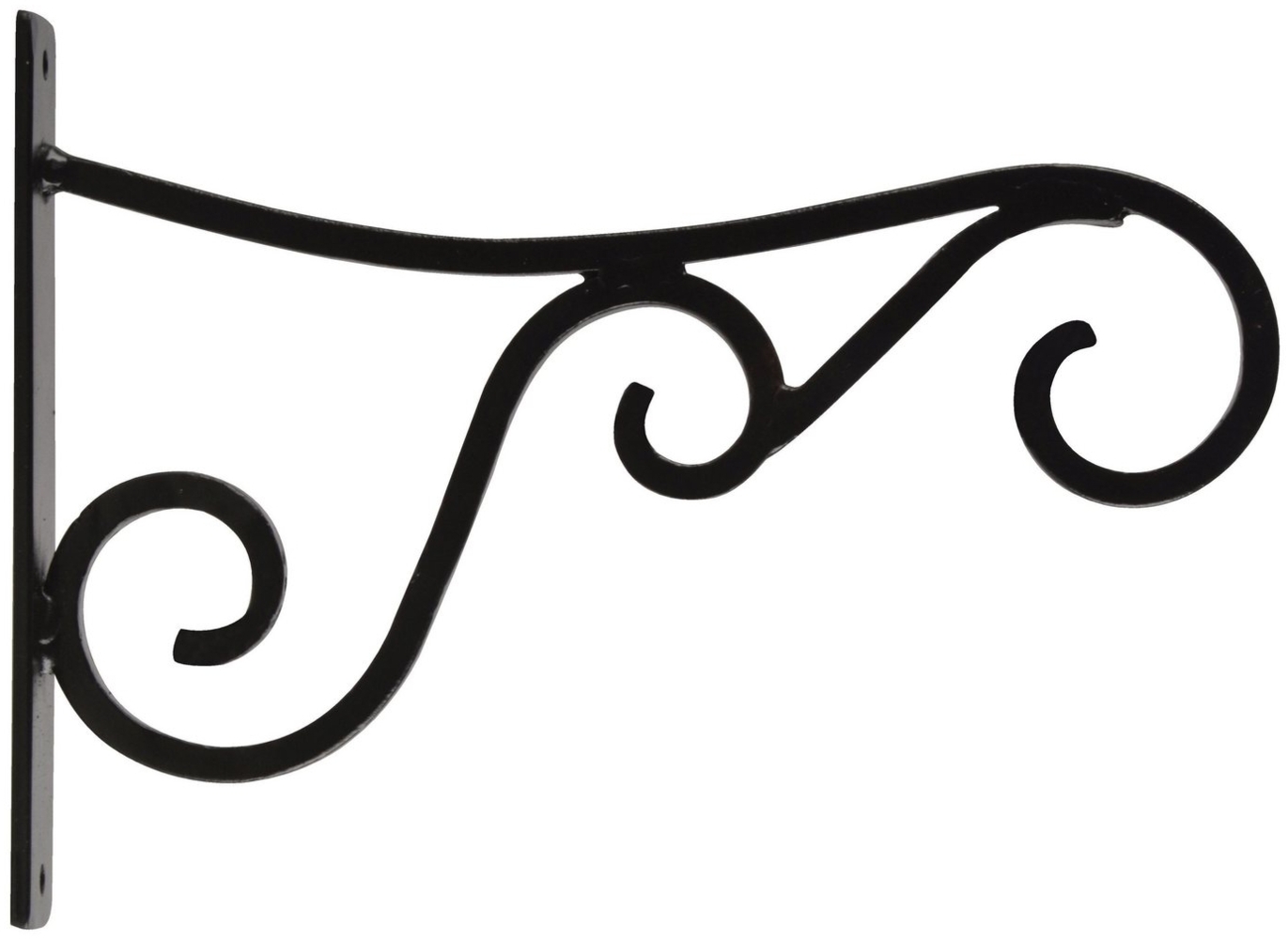 Charmante, große Wandhalterung aus Karbonstahl in schwarz Bild 1