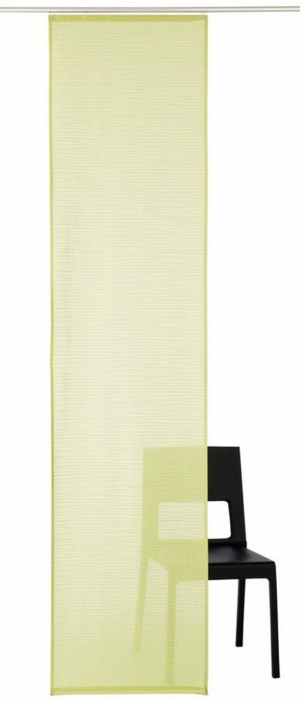 HOME WOHNIDEEN Schiebegardine Sarnia, Klettband (1 St), halbtransparent, Voile, ohne Montagezubehör, 57 cm Breite Bild 1