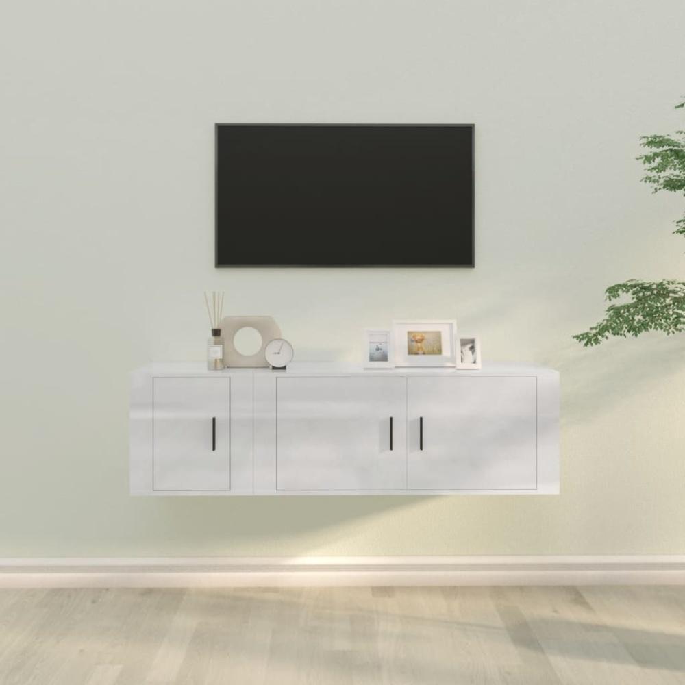 vidaXL 2-tlg. TV-Schrank-Set Hochglanz-Weiß Holzwerkstoff 3188424 Bild 1