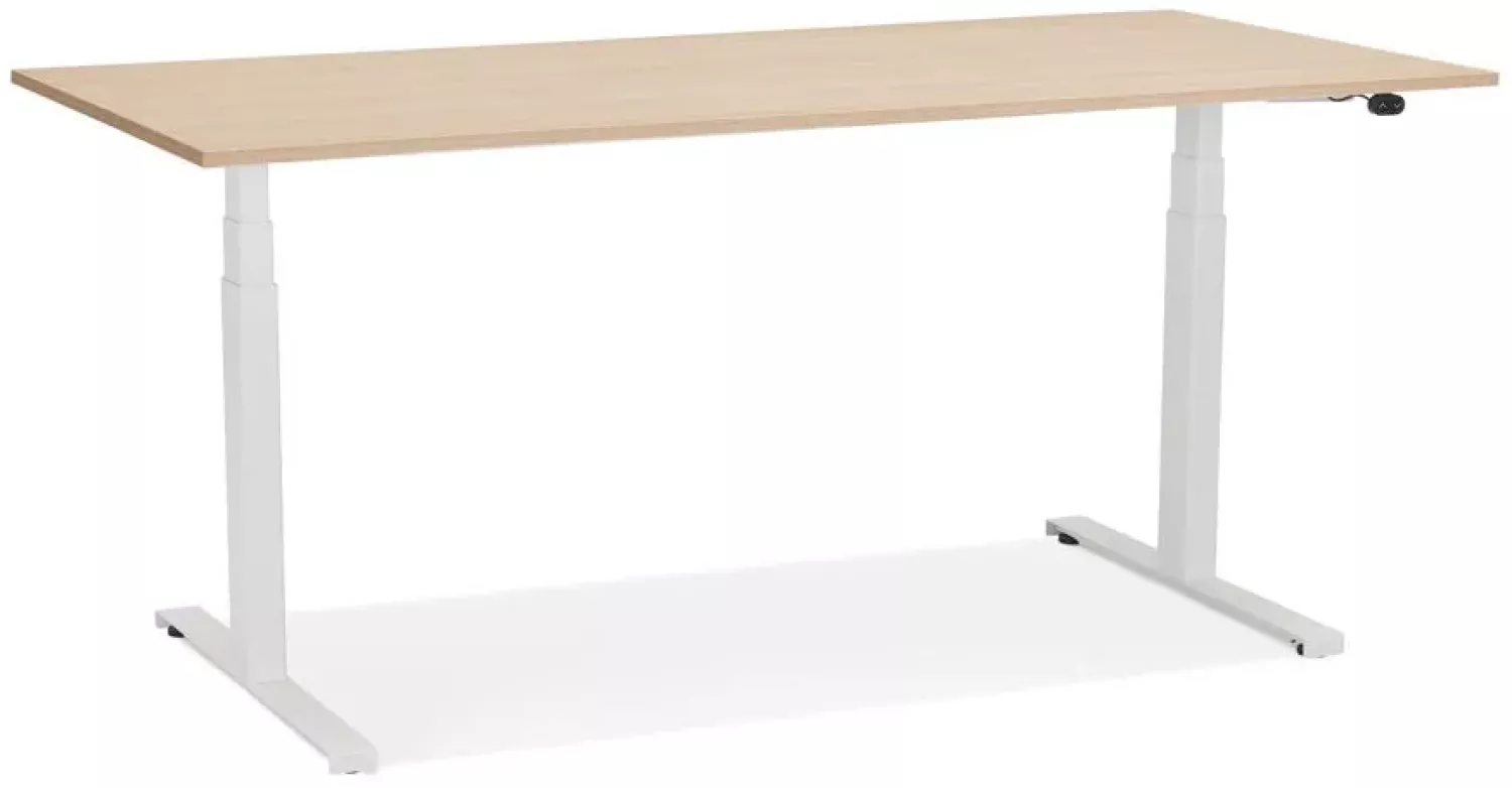 Kokoon Design Schreibtisch Droide Holz Natur und Weiß 160 cm Bild 1