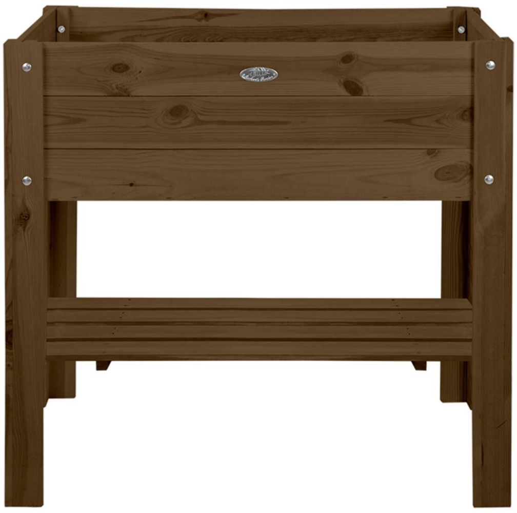 Hochbeet aus Holz mit Einlagefolie, Holzhochbeet, Gemüsebeet, braun Bild 1