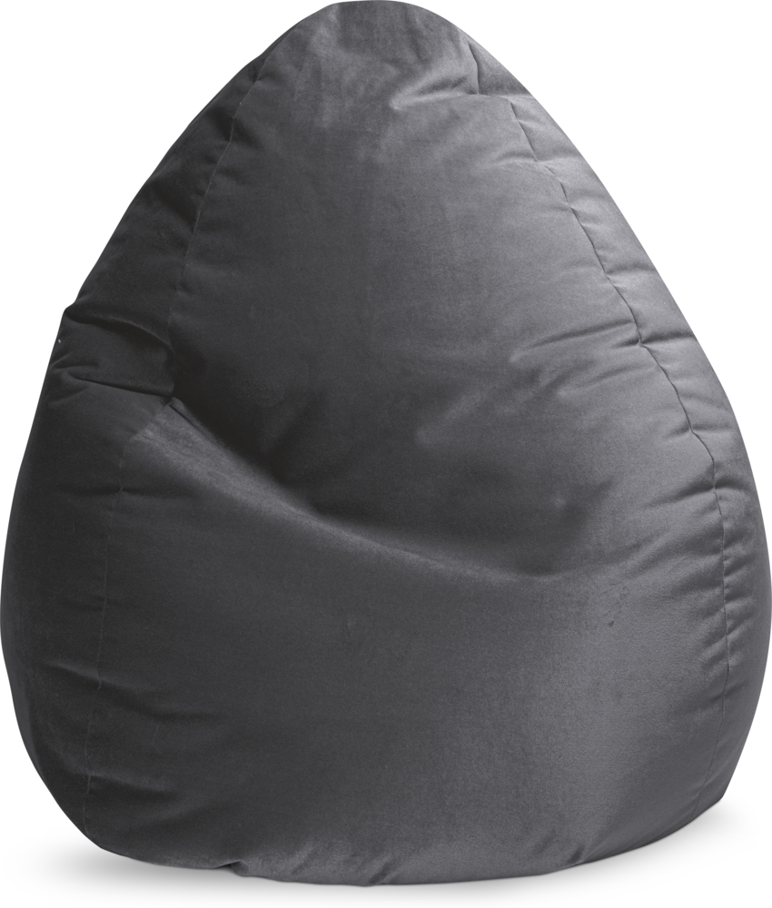 Sitzsack Marla 80x130cm Anthrazit Samt Bild 1