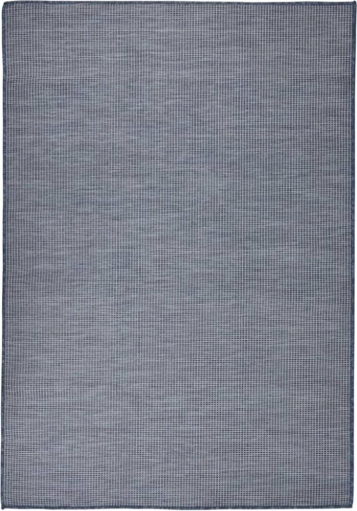 vidaXL Outdoor-Teppich Flachgewebe 140x200 cm Blau 340796 Bild 1