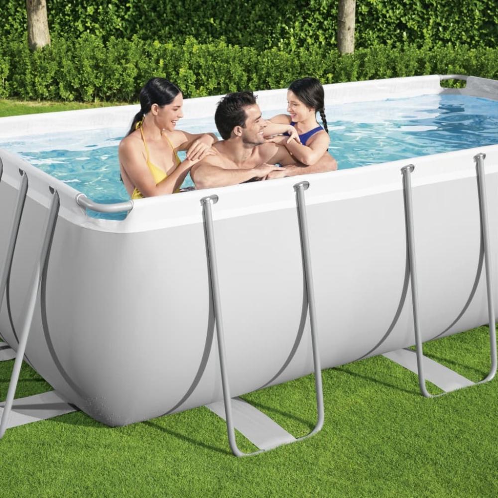 Bestway Pool-Set Power Steel Rechteckig 404x201x100 cm 3202524 Bild 1