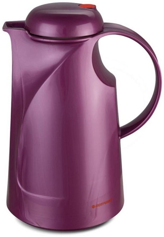 ROTPUNKT Isolierkanne 1,0 ltr. hochwertig I Glaseinsatz I BPA Frei I 24 Std warm 36 std kalt, 1 l, (Kaffeekanne I Teekanne), Glaskolben aus doppelwandigem Rosalin-Glas Bild 1