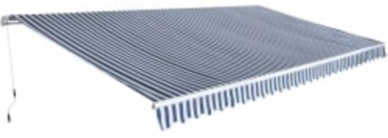 vidaXL Gelenkarmmarkise 600 cm Blau/Weiß 276352 Bild 1
