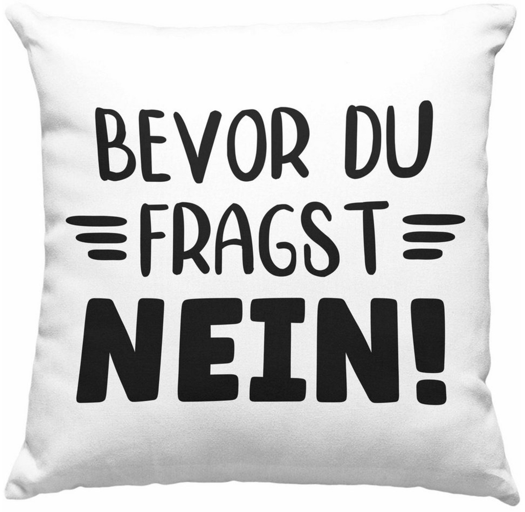 Trendation Dekokissen Trendation - Bevor Du Fragst Nein Kissen mit Spruch Geschenk Männer Fr Bild 1