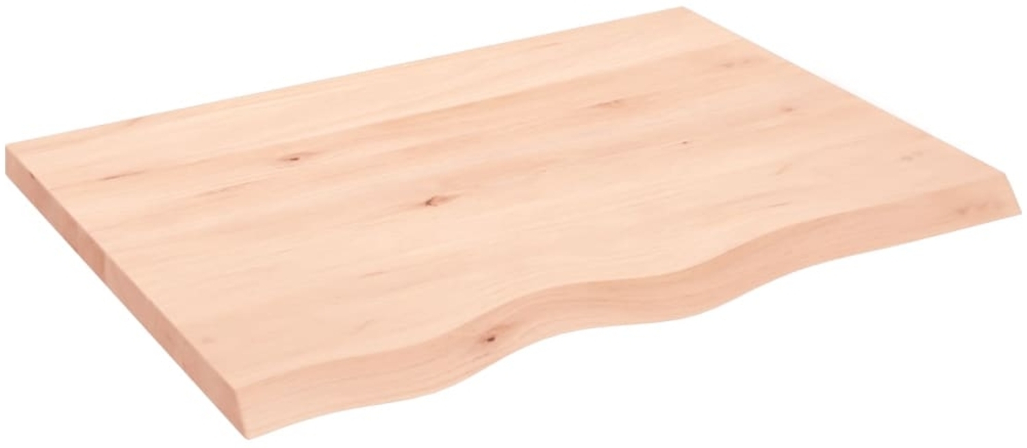 vidaXL Waschtischplatte 80x60x(2-4) cm Massivholz Unbehandelt 3156027 Bild 1