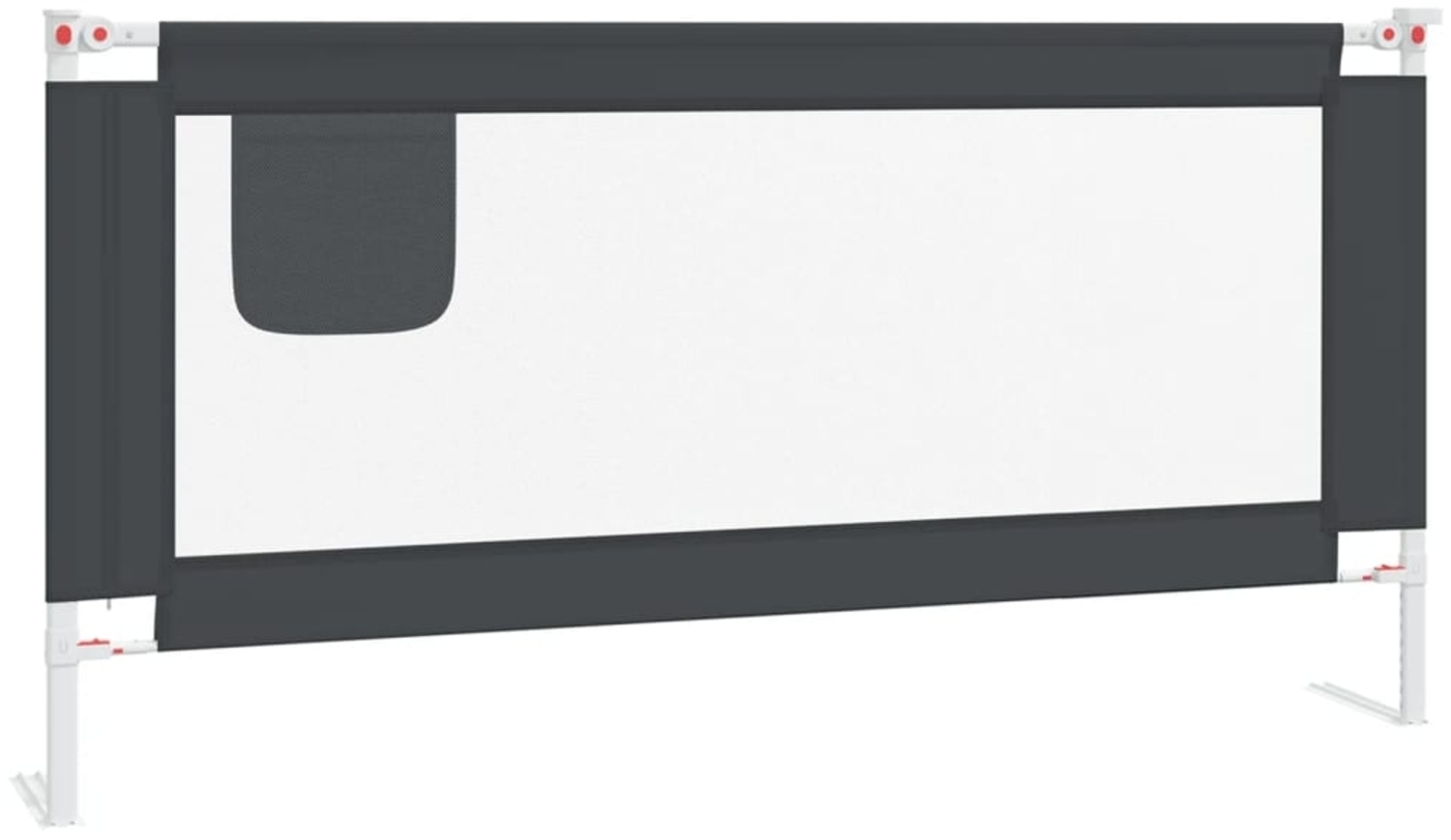 Kleinkind-Bettschutzgitter Dunkelgrau 180x25 cm Stoff Bild 1