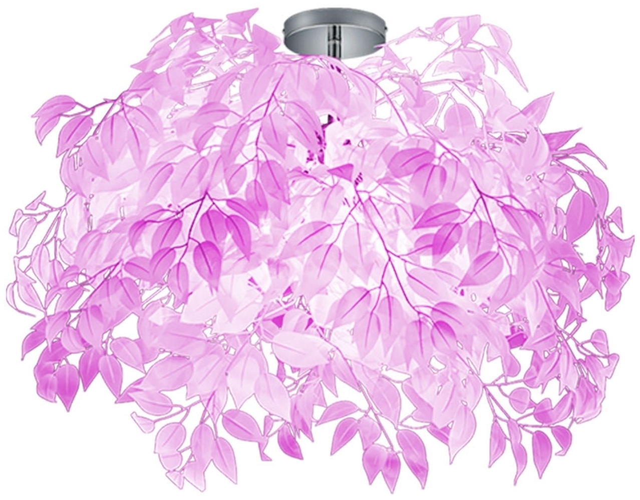 RGB LED Deckenleuchte, Metall Chrom, Blumen, 70 cm Bild 1