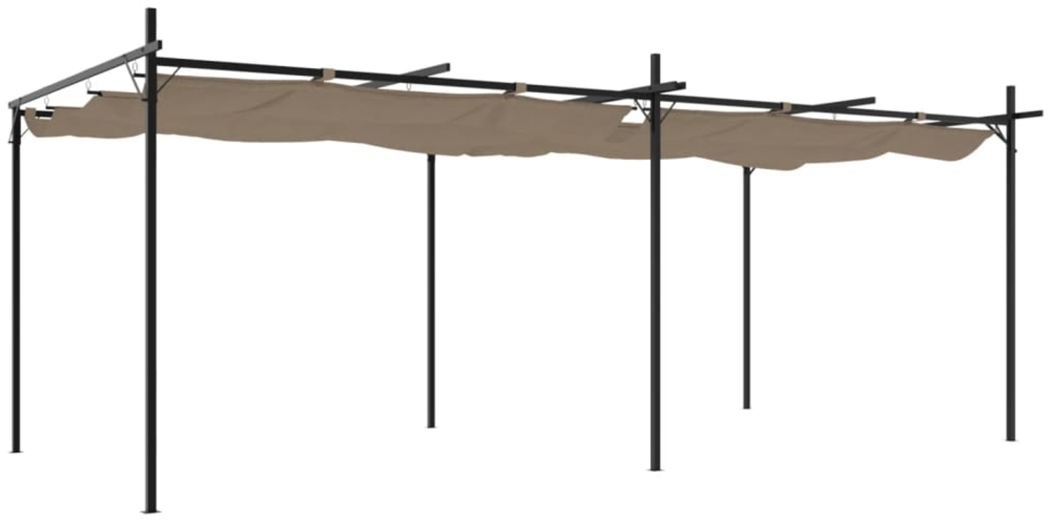 vidaXL Pergola mit Schiebedach Taupe 589x292x230 cm 360121 Bild 1