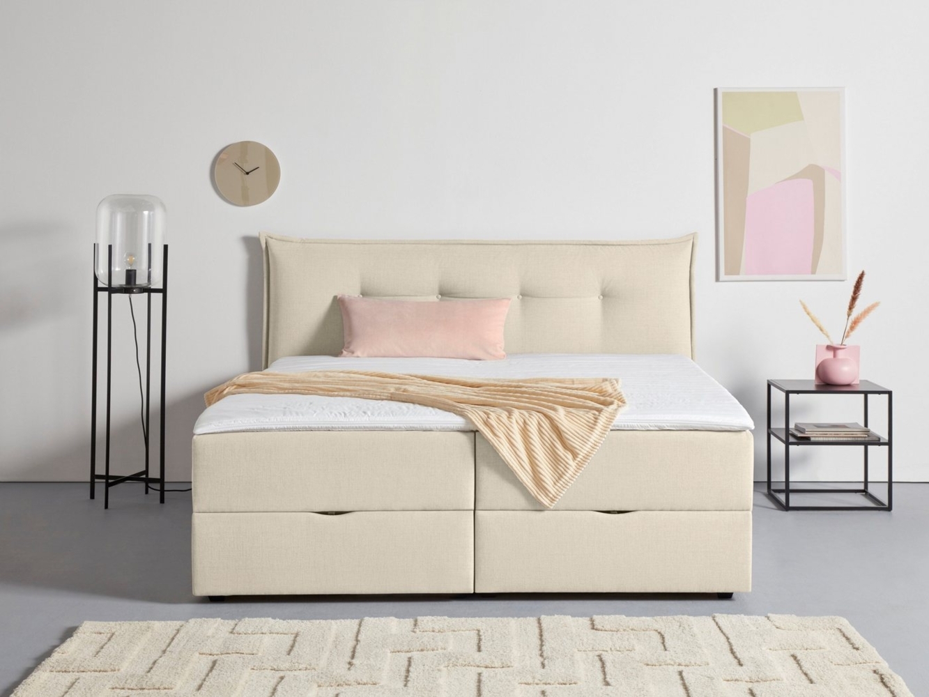andas Boxbett Kederleicht, inklusive Bettkasten & Topper, in 4 Breiten und 2 Härtegraden Bild 1