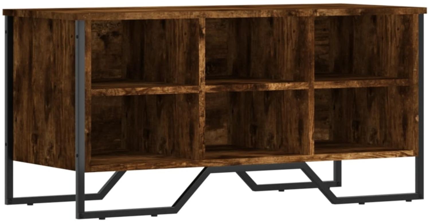 vidaXL Schuhregal Räuchereiche 90x38x45,5 cm Holzwerkstoff 848641 Bild 1