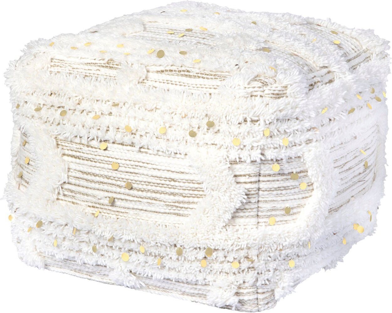 Pouf Bohist 425 Creme / Khaki 50cm x 50cm Bild 1