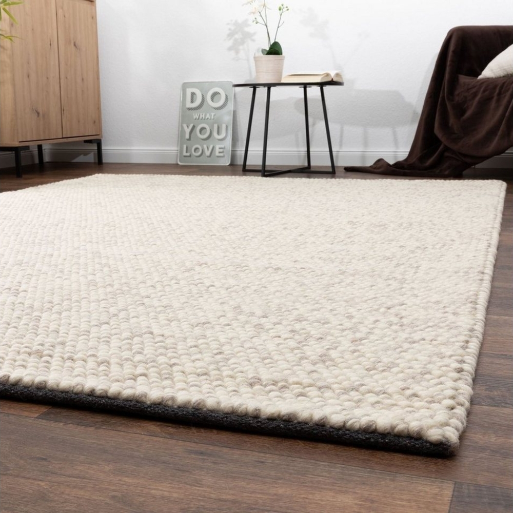 Handweb Teppich Larbach, Farbe: Beige, Größe: 140x200 cm Bild 1