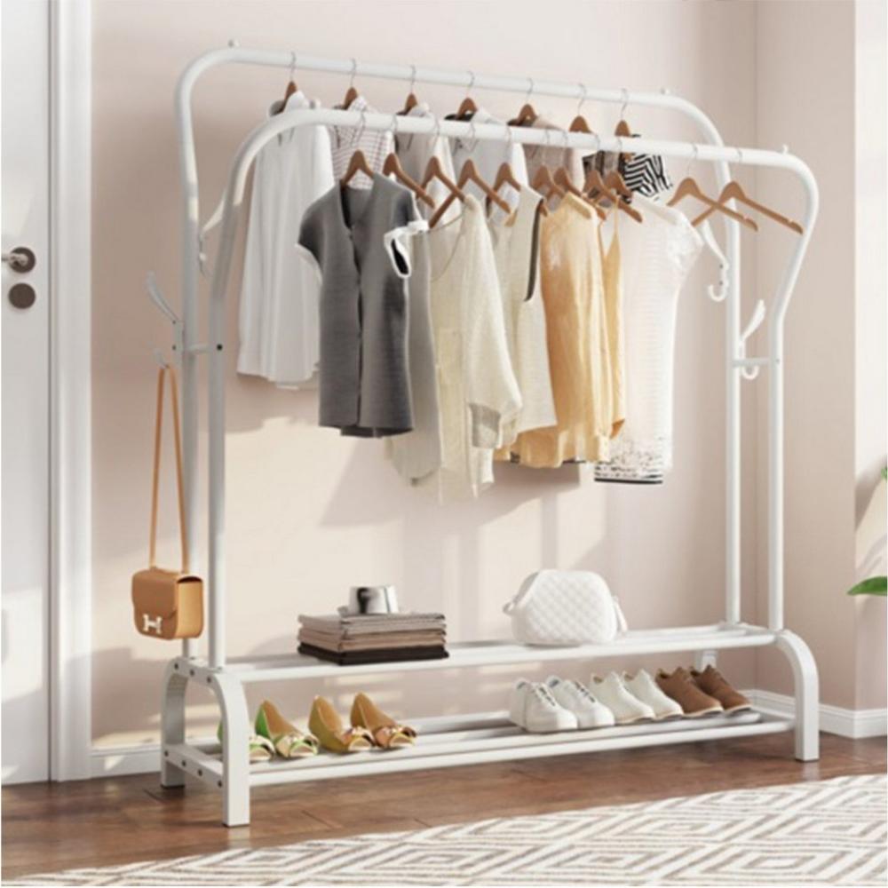 NAIMP Kleiderständer 110 * 35 * 146cm Doppelruten Multifunktionale Schlafzimmer Shoe Rack Bild 1