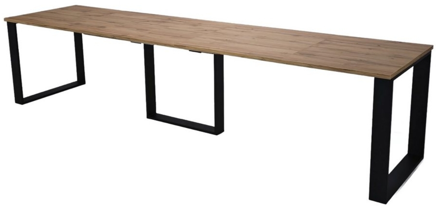 Endo-Moebel Kulissen-Esstisch "Borys 290" 130cm-290cm Kufengestell Metall Kulissentisch ausziehbar, elegant, stabil, 40cm Erweiterungsplatten, extra lang und groß, XXL Bild 1