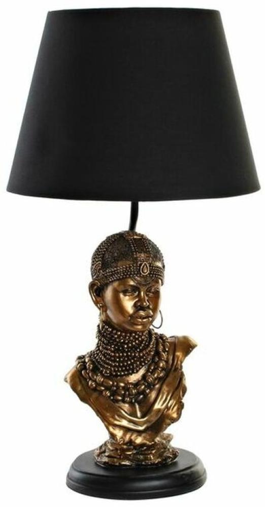 Tischlampe DKD Home Decor Schwarz Gold Harz 220 V 50 W (31 x 31 x 58 cm) Bild 1