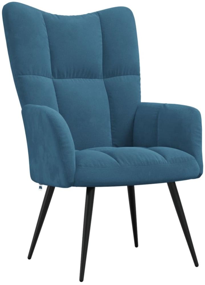 vidaXL Relaxsessel Blau Samt [328083] Bild 1