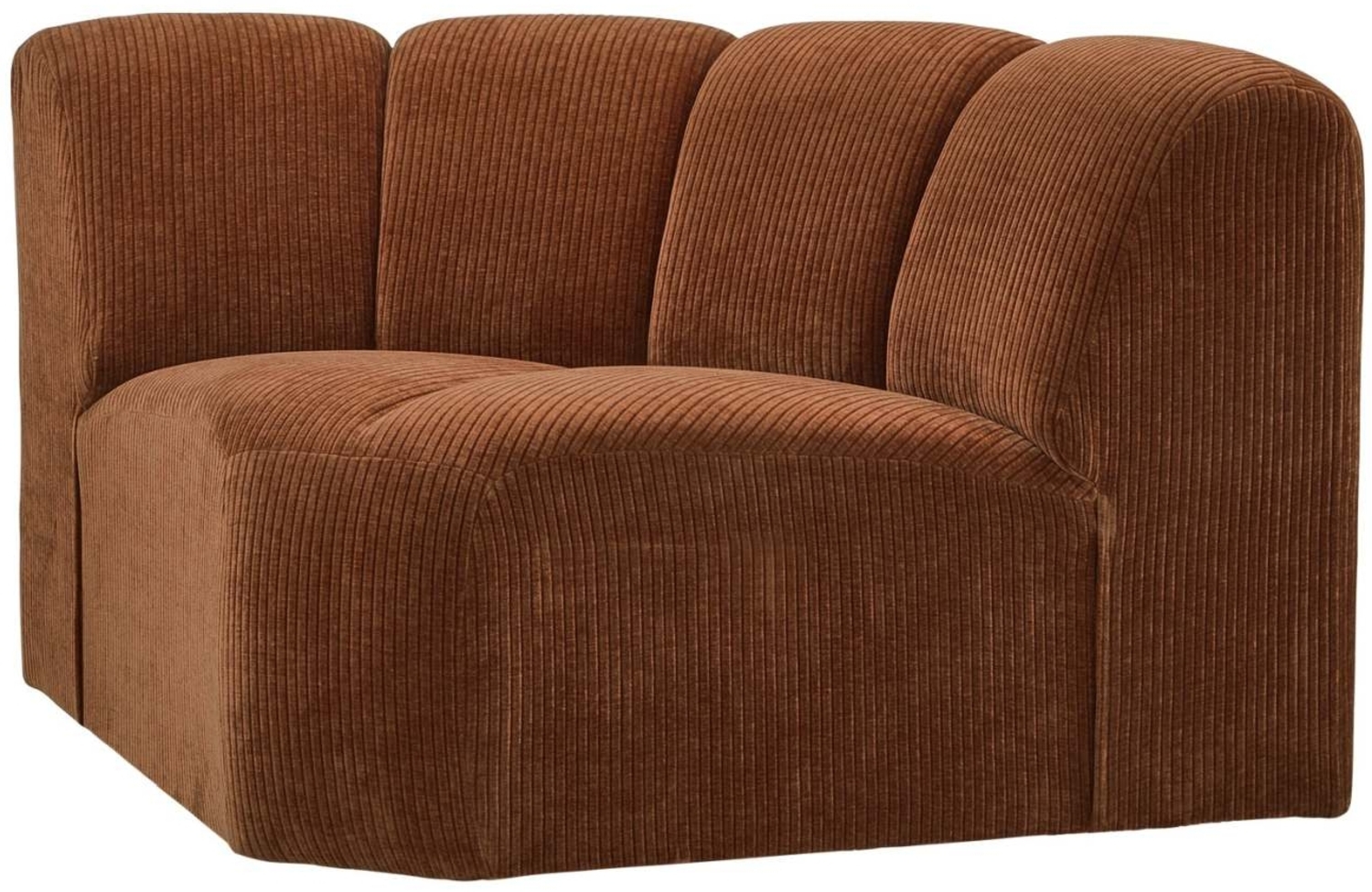 Modulsofa Mojo Flachcord Eck-Element, Rostbraun Bild 1