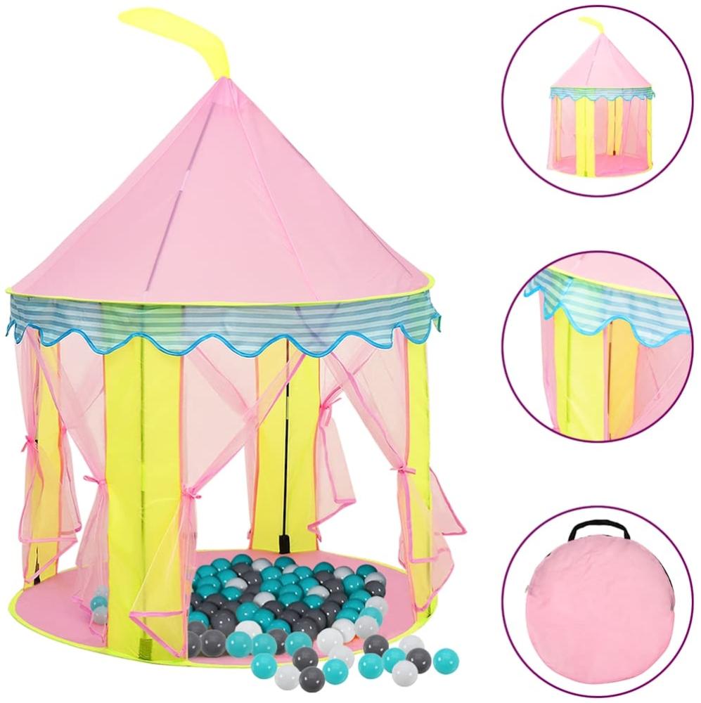 vidaXL Kinder-Spielzelt mit 250 Bällen Rosa 100x100x127 cm 3107746 Bild 1