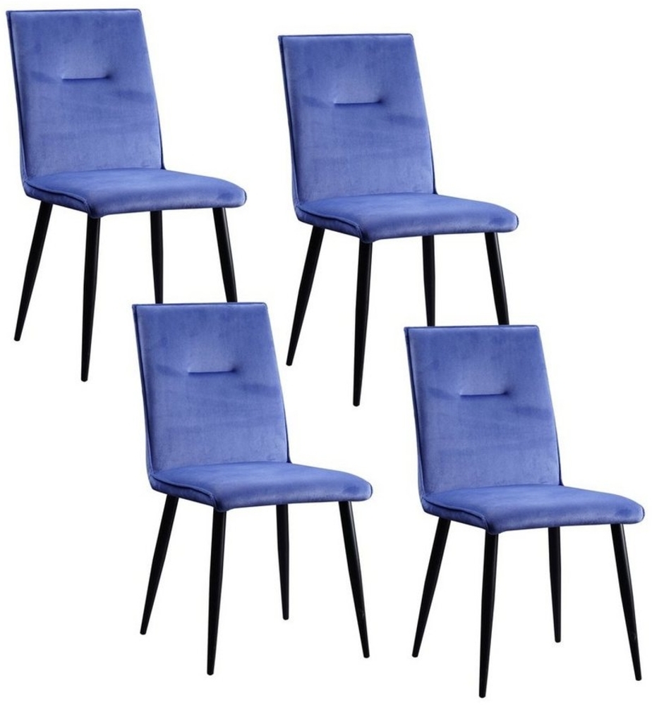 HTI-Living Esszimmerstuhl Stuhl Salinas Velvet Blau (Set, 4 St), Esszimmerstuhl Samt Bild 1
