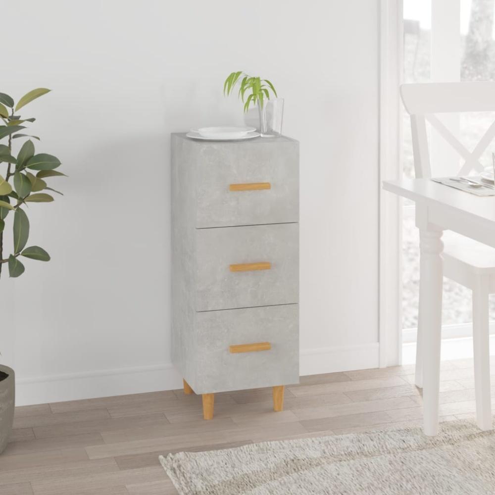 Sideboard Betongrau 34,5 x 34 x 90 cm Holzwerkstoff [812343] Bild 1