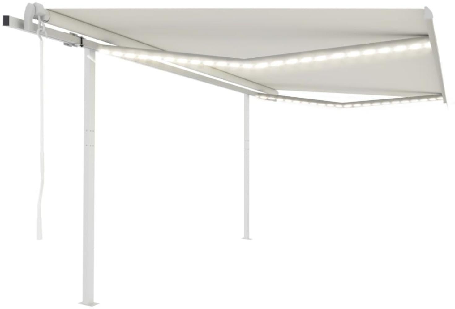 vidaXL Markise Automatisch mit LED & Windsensor 4x3 m Creme 3069952 Bild 1