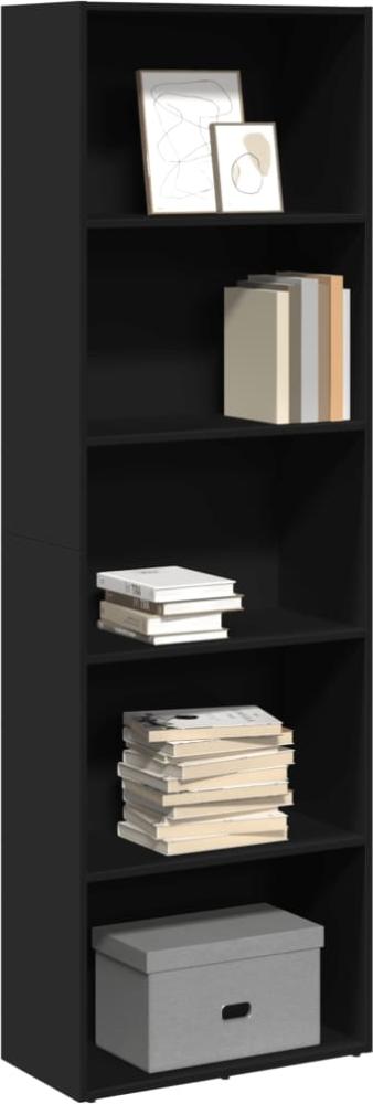 vidaXL Bücherregal Schwarz 60x30x189 cm Holzwerkstoff 857918 Bild 1