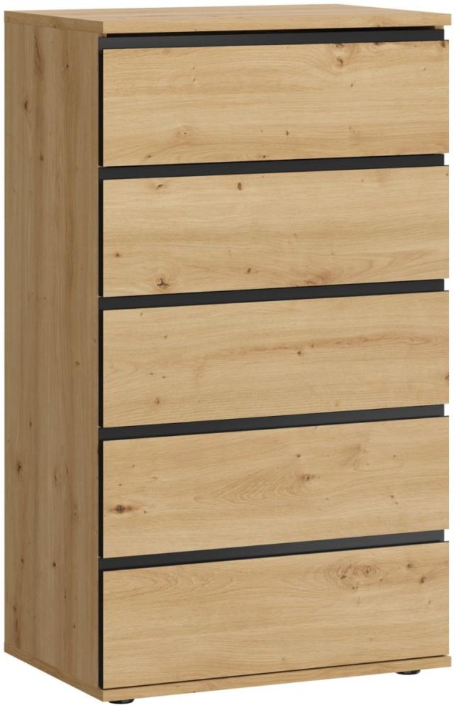 Küchenschrank Hochschrank 60cm Korpus- & lackierte Frontfarbe wählbar (RI-D14/DL/60/207) Bild 1