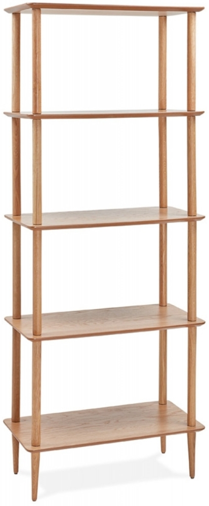 Designer-Regal RACK | Regal komplett aus naturbelassenem Holz, bestehend aus 5 Ablagebrettern | 80 x 40 x 180 cm Kadima Design Bild 1