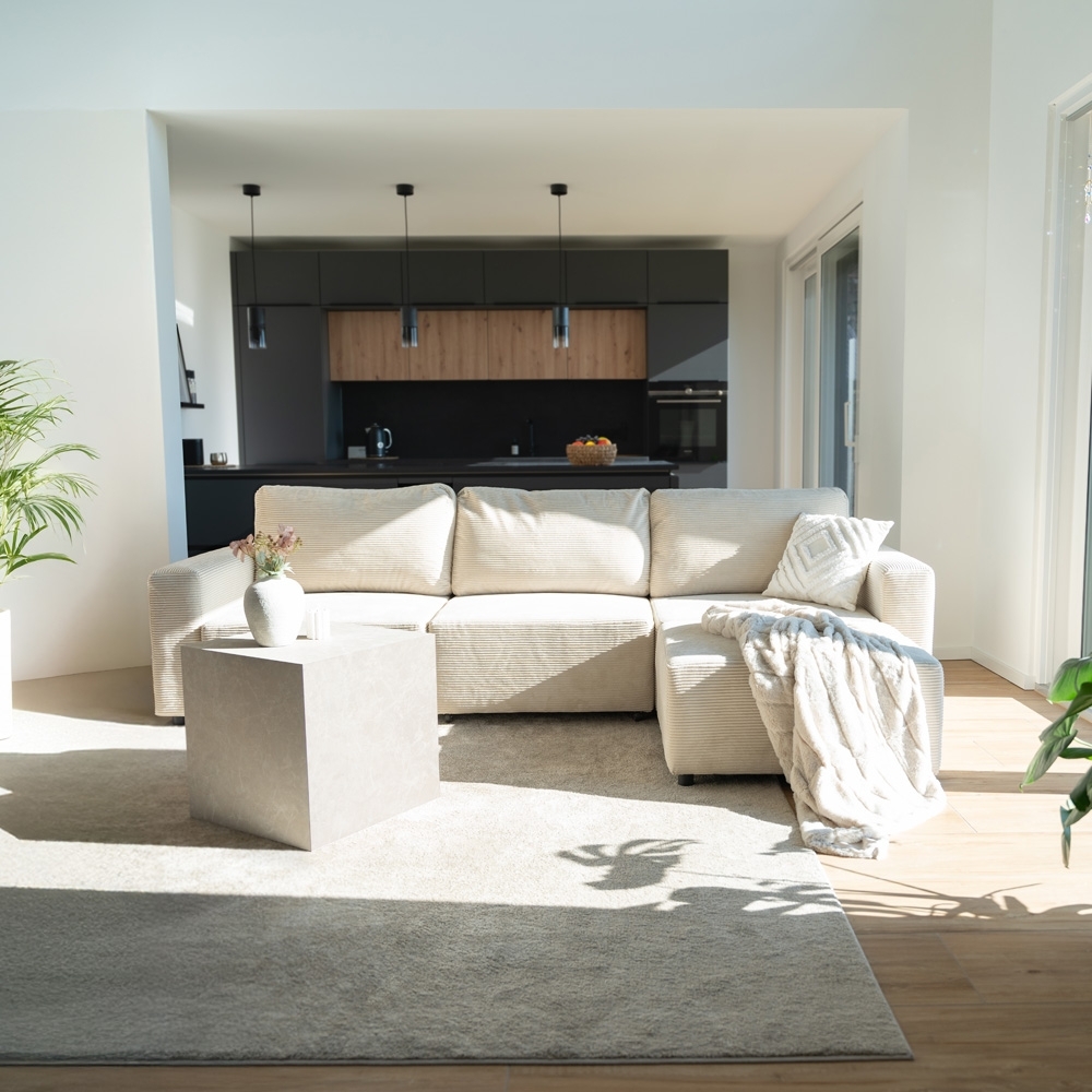 HOME DELUXE Modulares Schlafsofa VINA Beige - 295 x 168 cm Bild 1