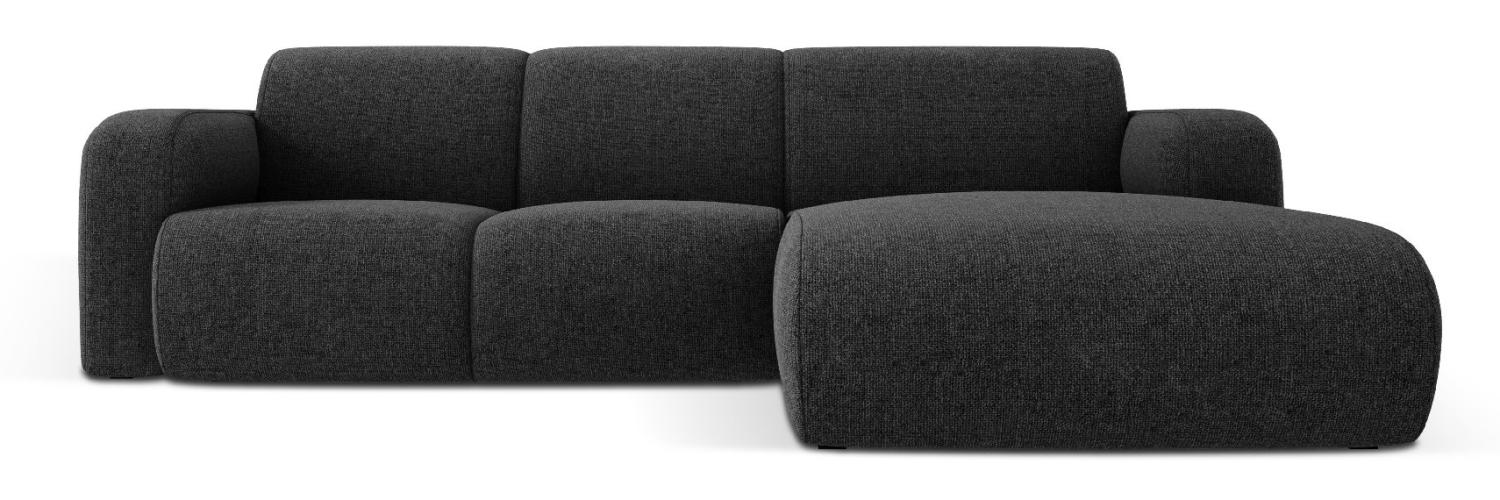 Micadoni Boucle Ecksofa Molino 4-Sitzer Rechts Chenille Schwarz Bild 1