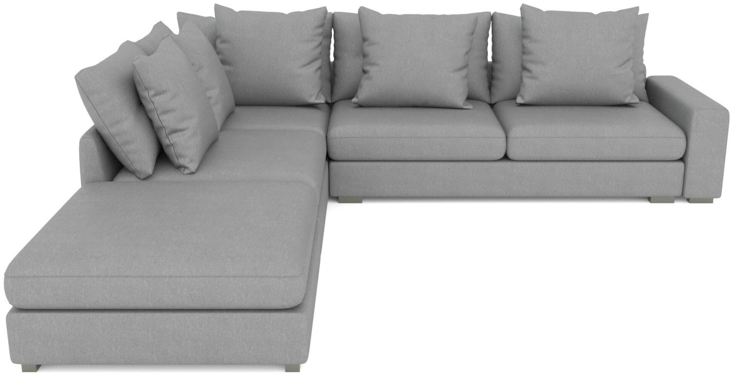 Stylefy Gordon Ecksofa Links Velours Türkis Bild 1