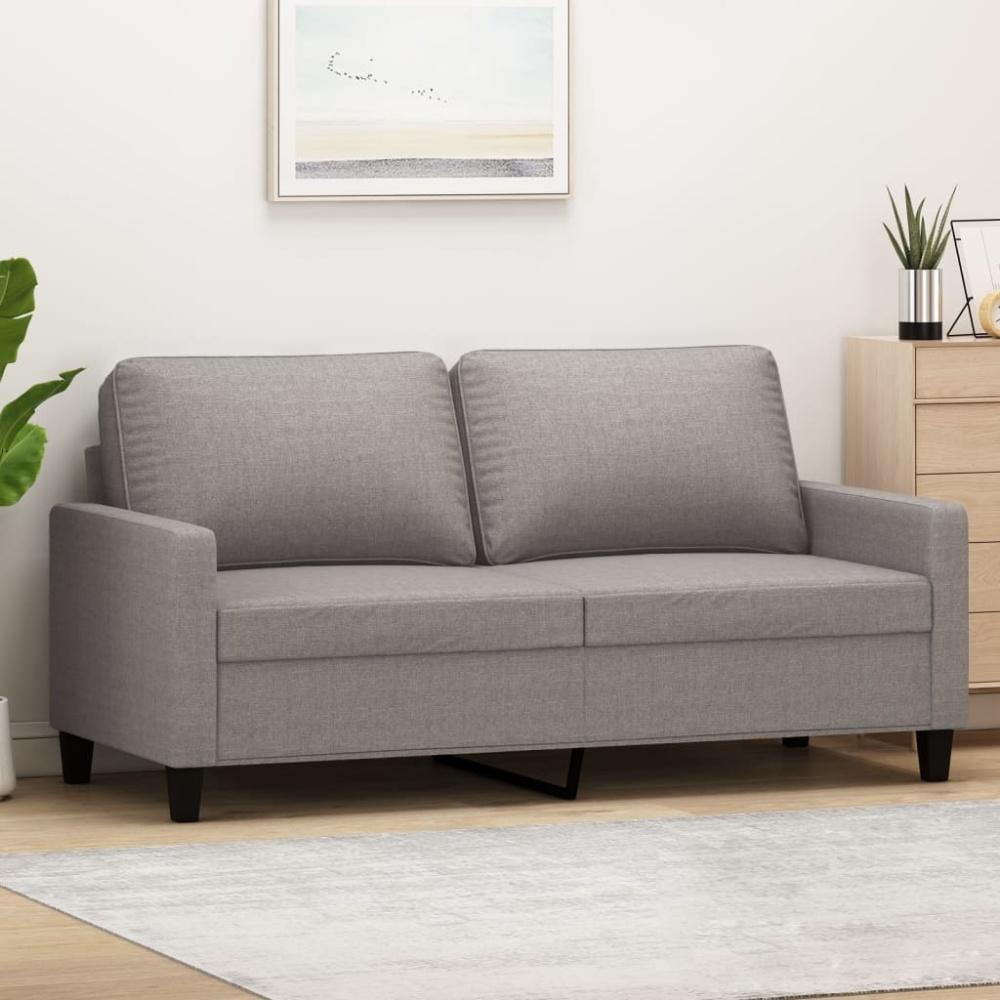 vidaXL 2-Sitzer-Sofa Taupe 140 cm Stoff Bild 1