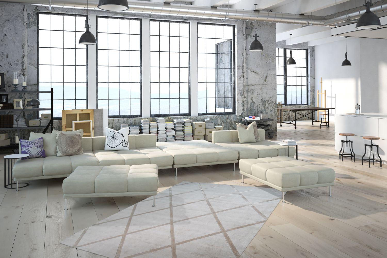 Teppich SchoenesWohnen24 Luxury 210 Elfenbein / Taupe 200x290 cm Bild 1