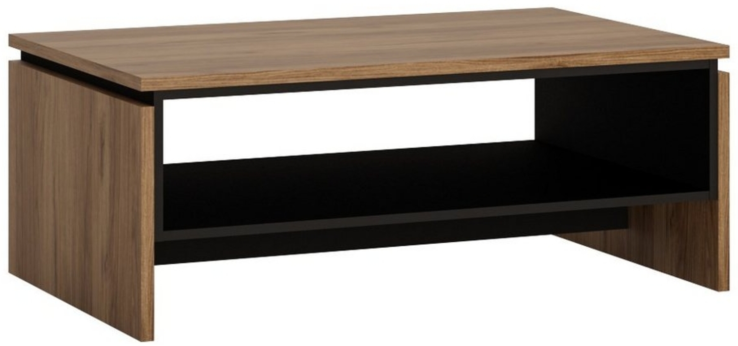 Couchtisch BRISTOL-129 in Catania Eiche Nb. mit schwarz, B/H/T: ca. 107/43/70 cm Bild 1