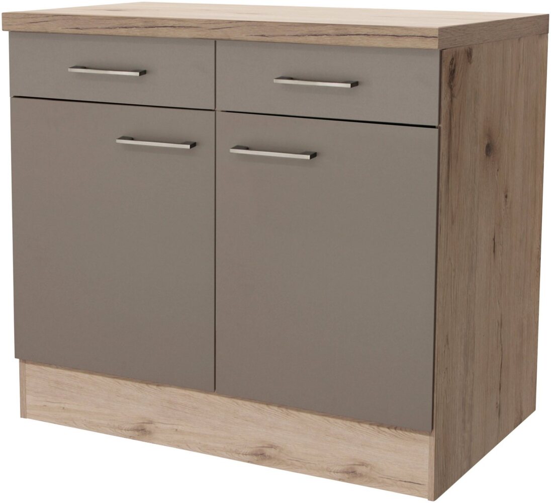 Flex-Well Unterschrank Riva (B x H x T) 100 x 86 x 60 cm, für viel Stauraum Bild 1