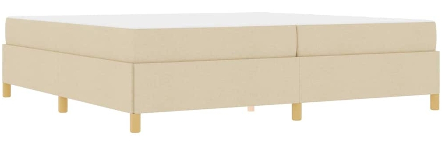 vidaXL Bettrahmen mit Matratze Creme 200 x 200 cm Stoff 3398967 Bild 1