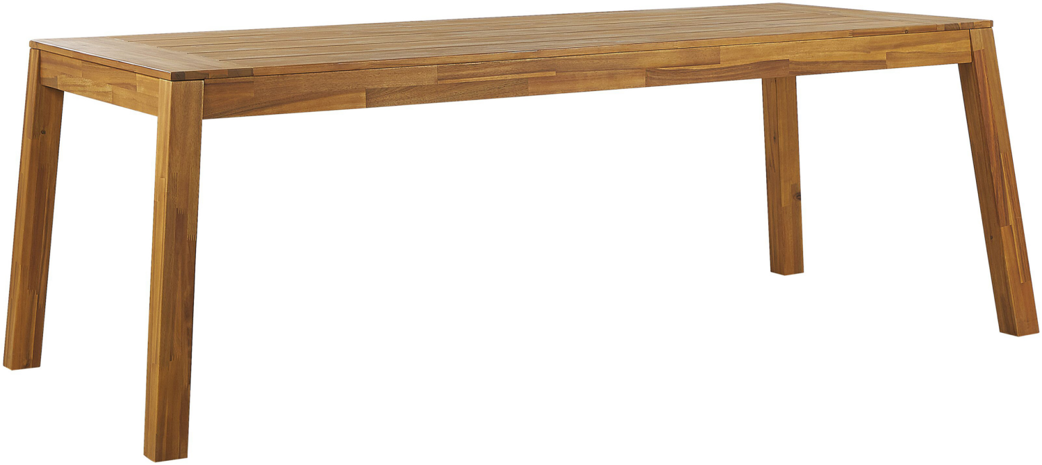 Gartentisch 210 x 90 cm Holz Heller Holzfarbton LIVORNO Bild 1