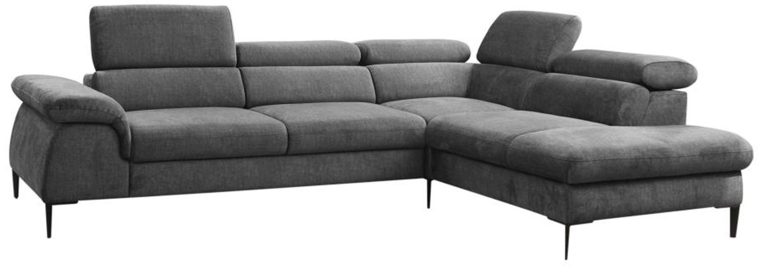 Vente-unique - Ecksofa mit Schlaffunktion - Ecke Rechts - Stoff - Anthrazit - SEPINA von PASCAL MORABITO Bild 1