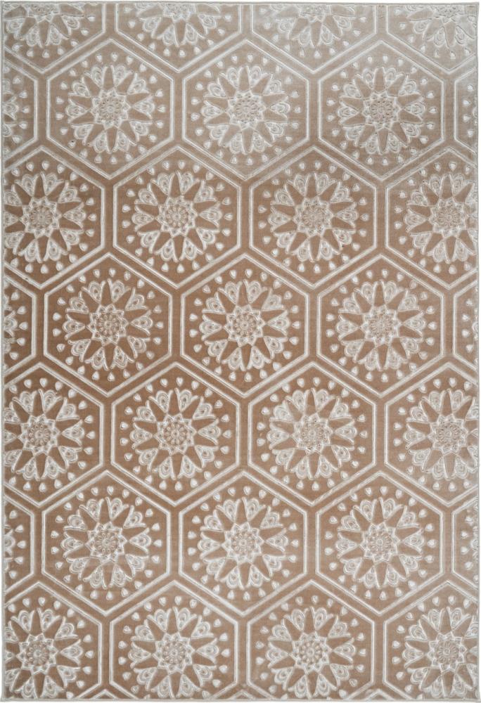 Kurzflorteppich Mohala 100 Taupe 80 x 150 cm Bild 1