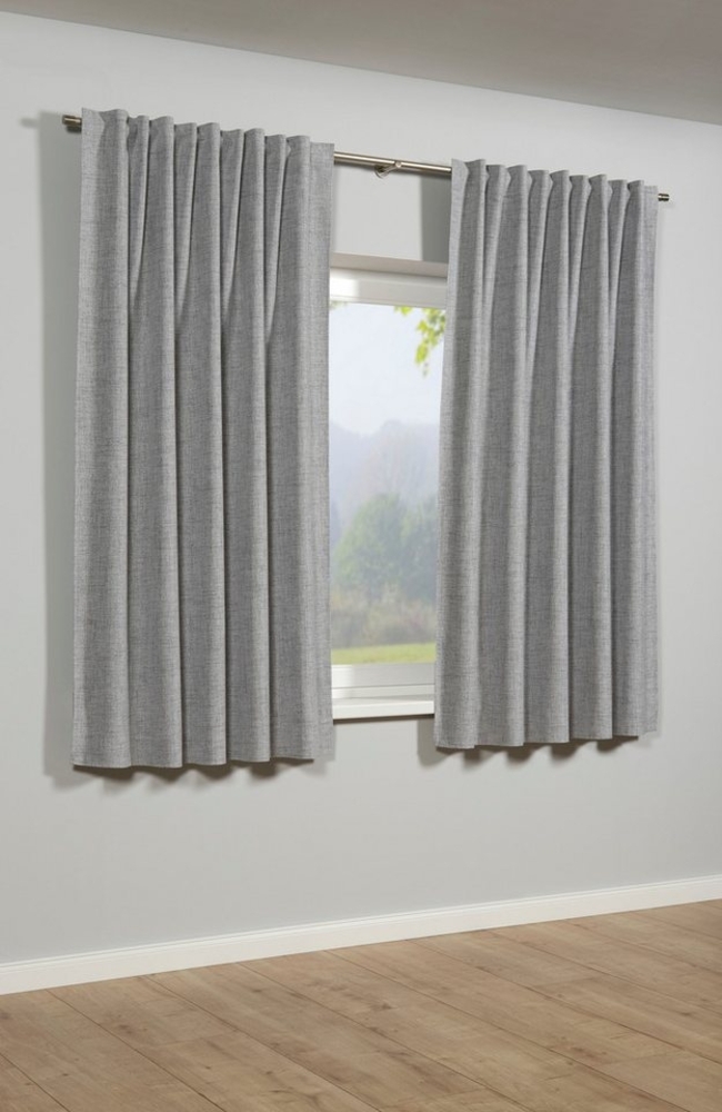 Sehlbach Gardine Schal Blackout Struktur, Schlaufen (1 St), verdunkelnd, mit Gardinenband und verdeckten Schlaufen Bild 1