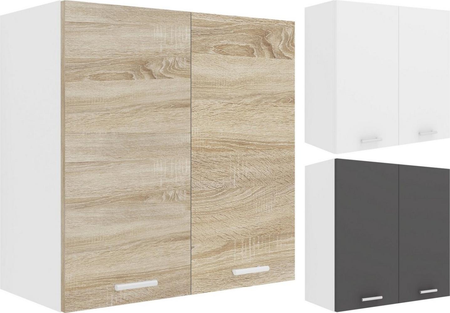 VCM Küchenschrank Breite 60 cm Holztür Hängeschrank Küche Küchenmöbel Esilo Weiß Bild 1